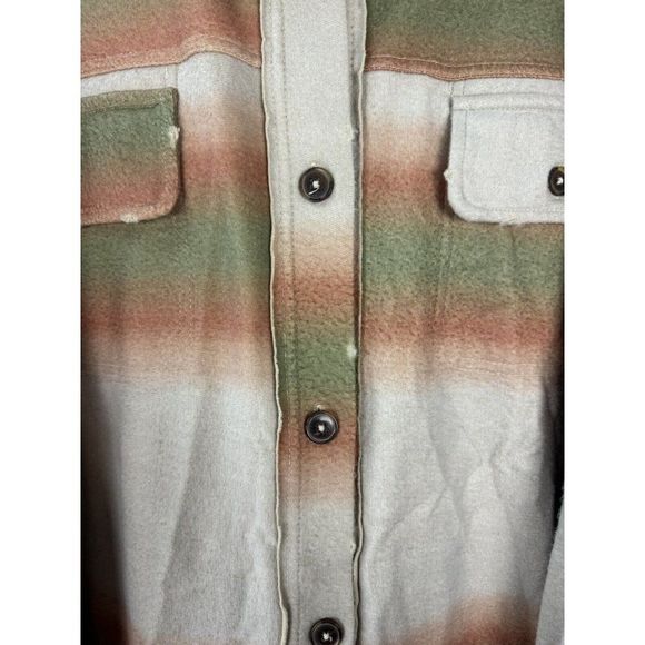 FREE PEOPLE $178 LARGE RUBY PRINTED SHACKET COTTON BLEND JACKET MARZIPAN - Picture 8 of 13